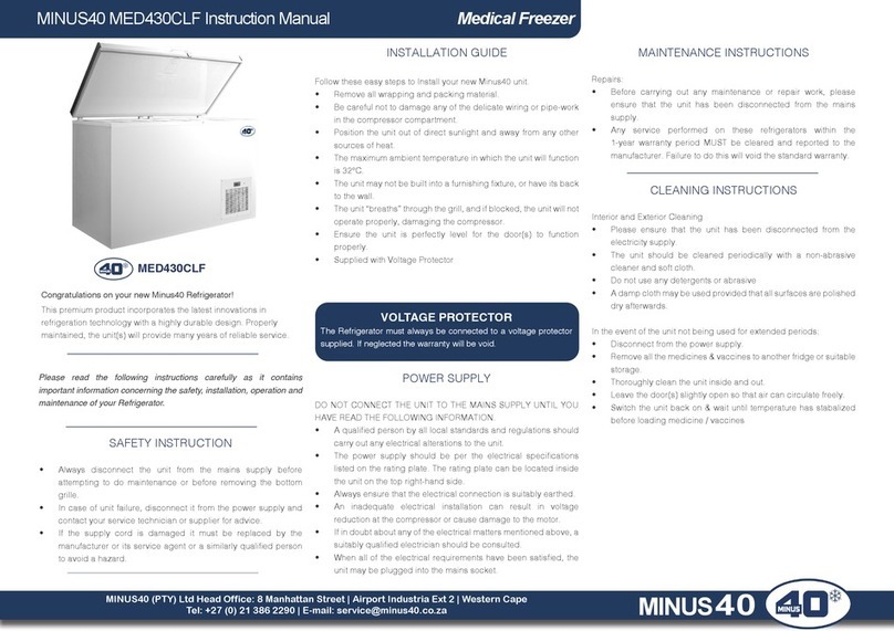minus40 MED430CLF instruction manual