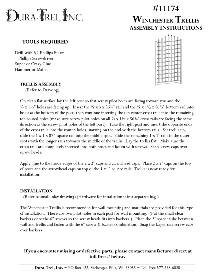 Dura Trel Winchester Trellis 11174 Assembly instructions