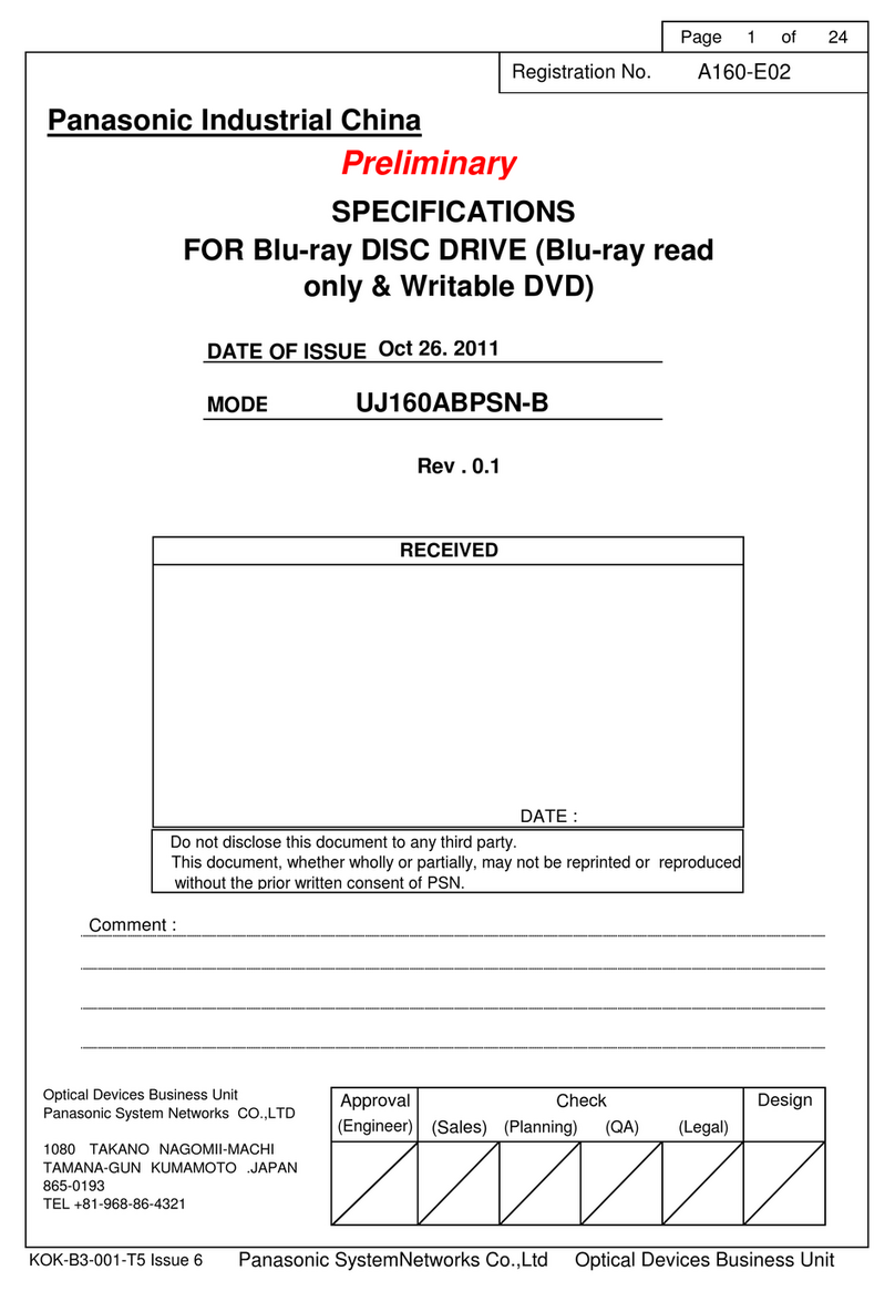 Panasonic UJ160ABPSN-B User manual