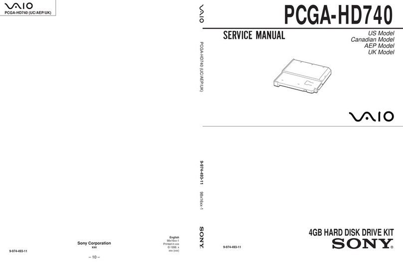 Sony VAIO PCGA-HD740 Service manual