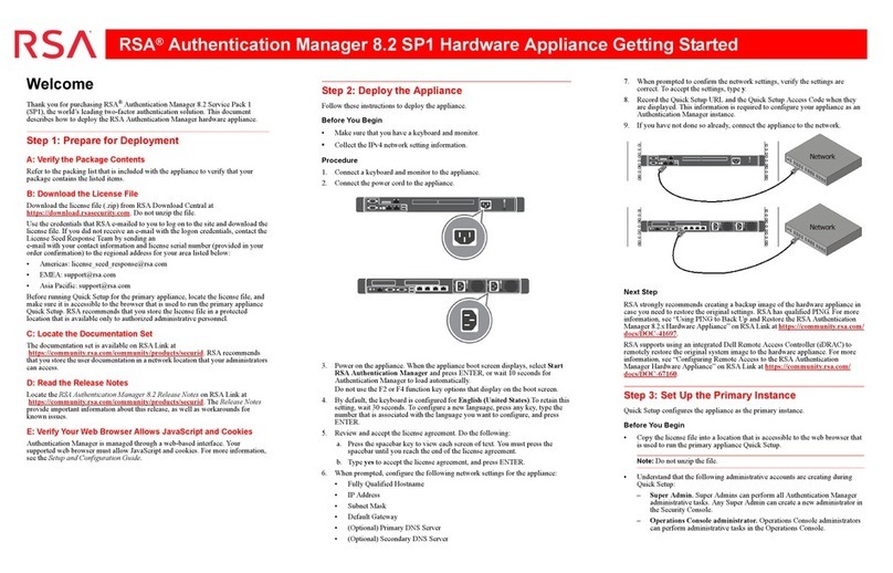 RSA Authentication Manager 8.2 Getting started