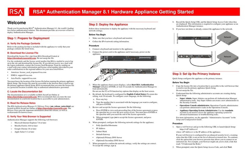 RSA Authentication Manager 8.1 User manual
