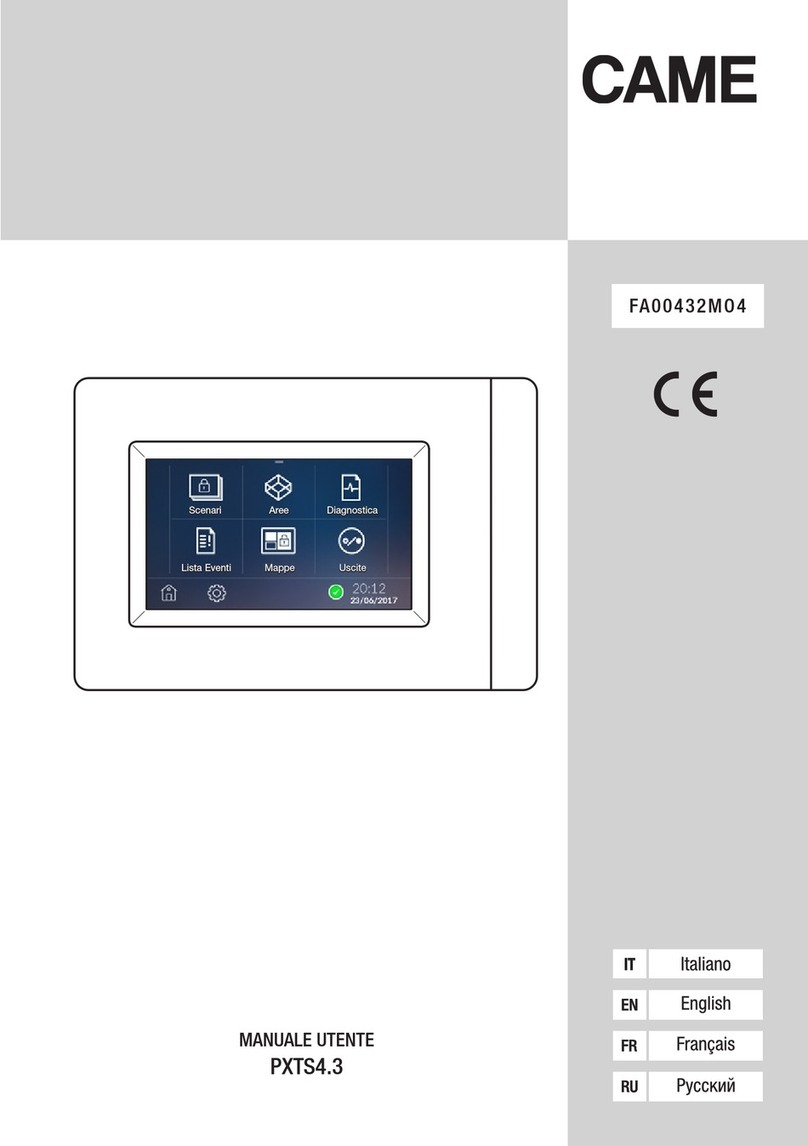 CAME PXTS4.3 User manual
