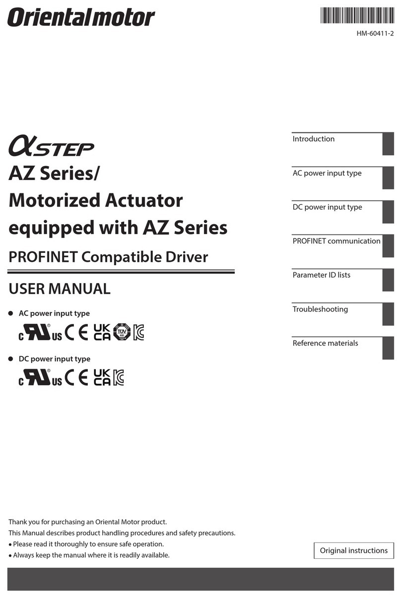 Oriental motor aSTEP AZ Series user manual
