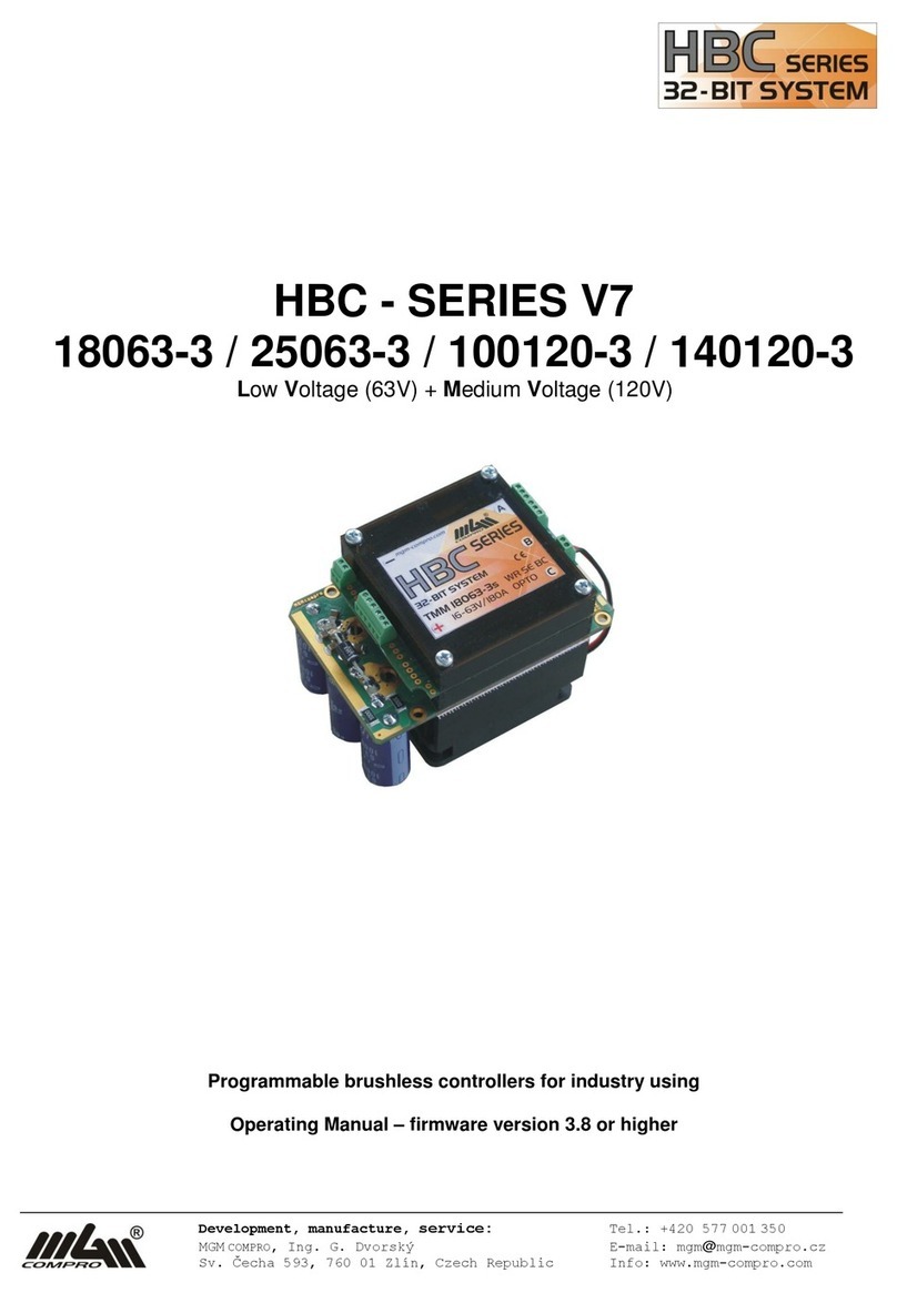MGM TMM V7 HBC Series operating manual