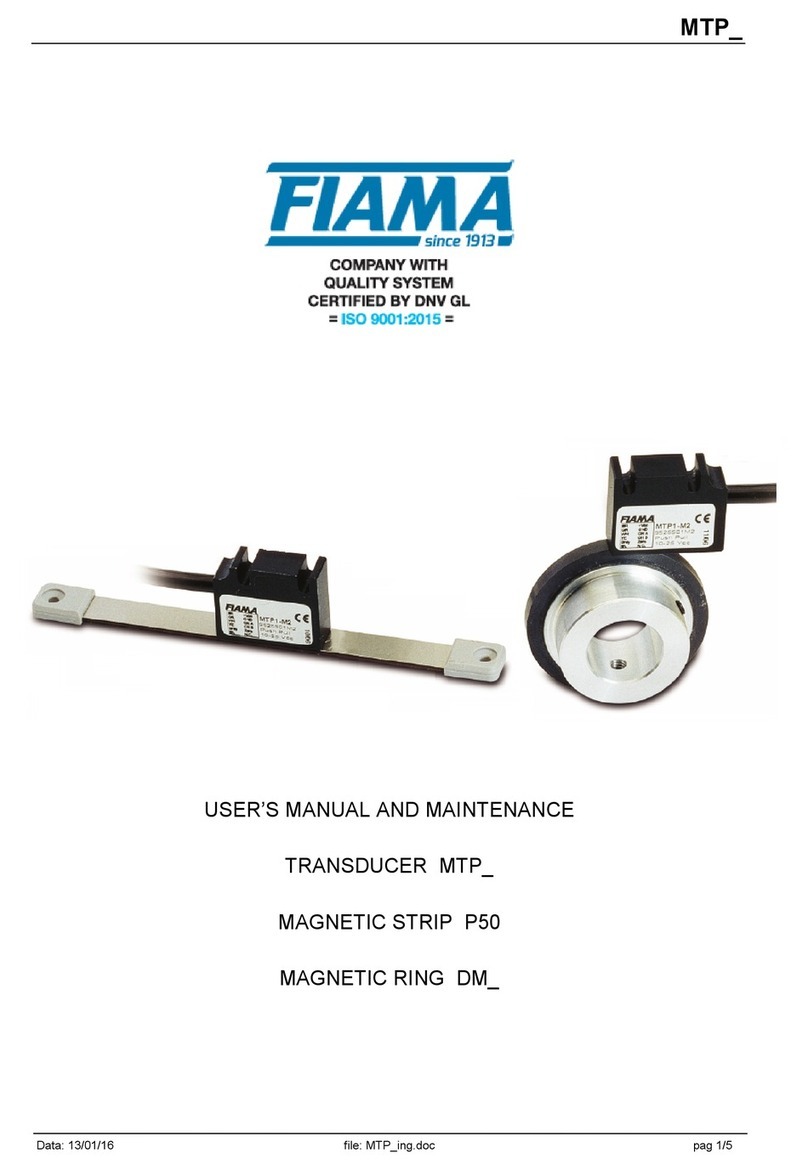 FIAMA P50 User manual and maintenance