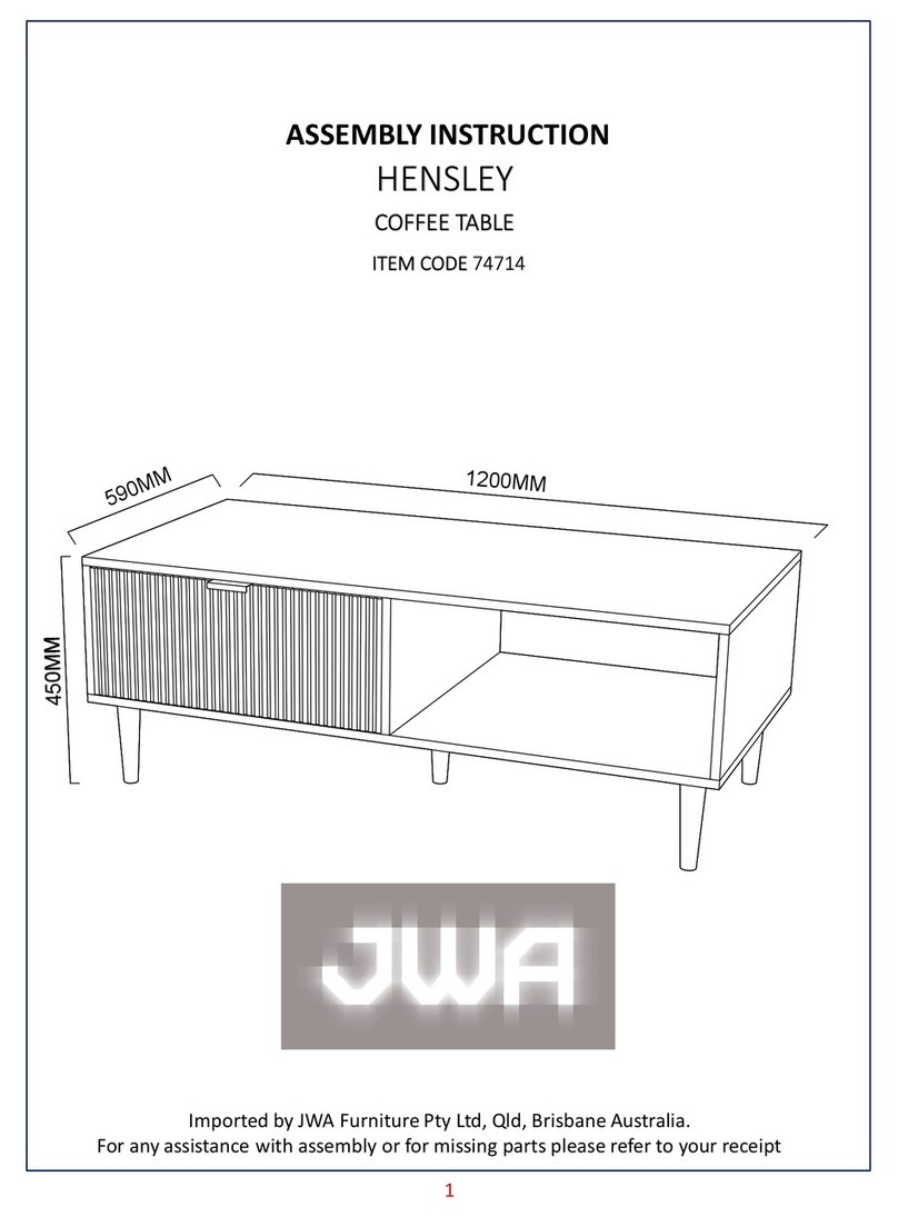 JWA HENSLEY 74714 Assembly instruction