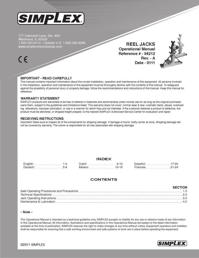 Simplex 54212 Quick start guide