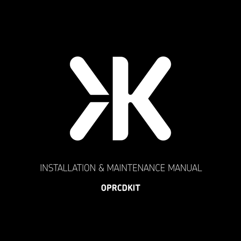 ML Accessories OPRCDKIT Installation & maintenance manual