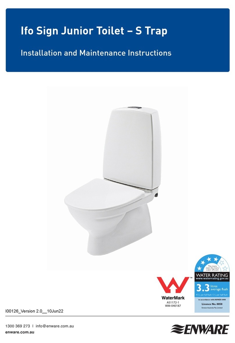 enware Ifo Sign Junior Toilet-S Trap User manual