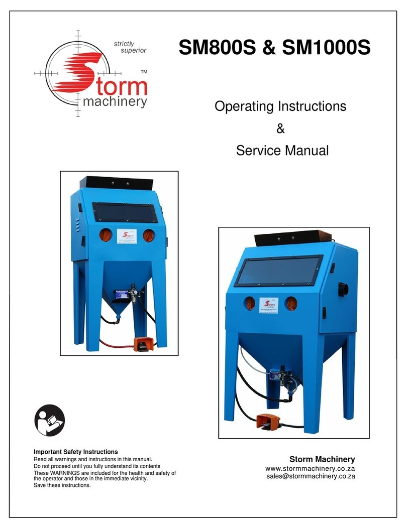 Storm Machinery SM800S Operating instructions and service manual Storm Machinery SM800S Operating instructions and service manual