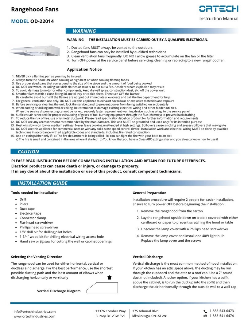 Ortech OD-22014 instruction manual Ortech OD-22014 instruction manual