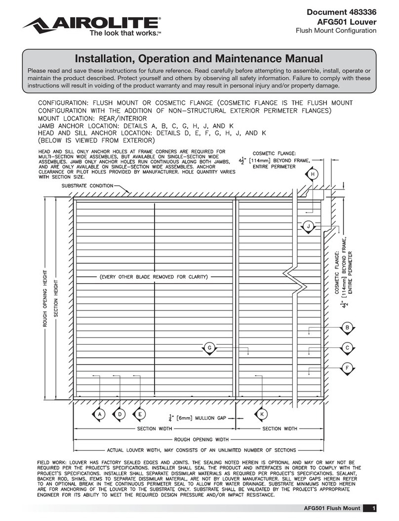 Airolite AFG501 Louver User manual