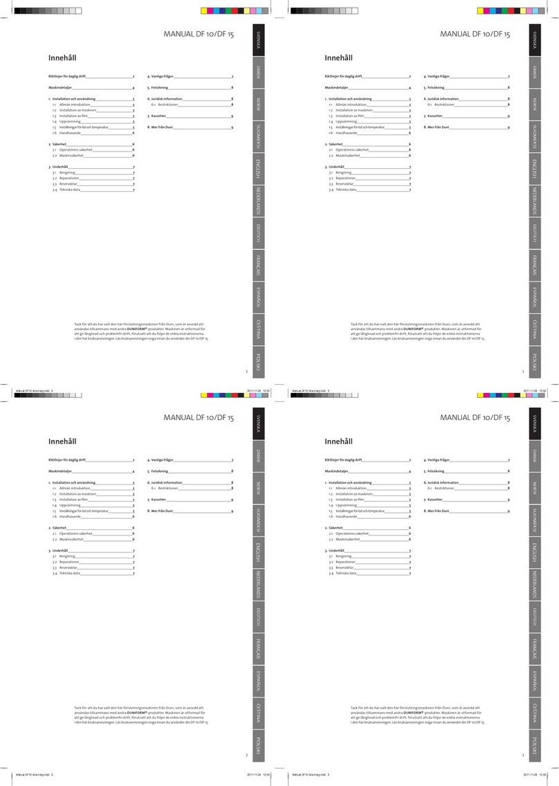 Duni DUNIFORM DF 10 manual