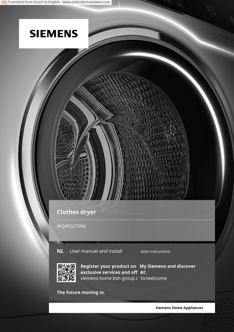 Siemens WQ45G270NL User manual Siemens WQ45G270NL User manual