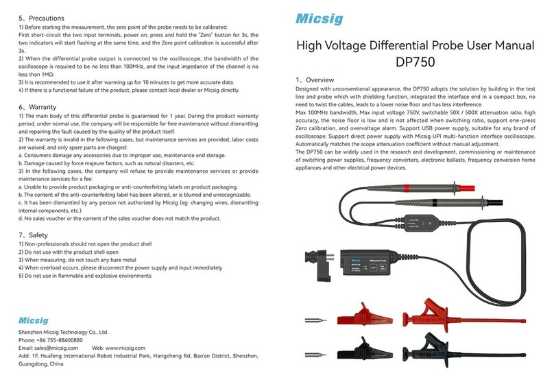 Micsig DP750 User manual