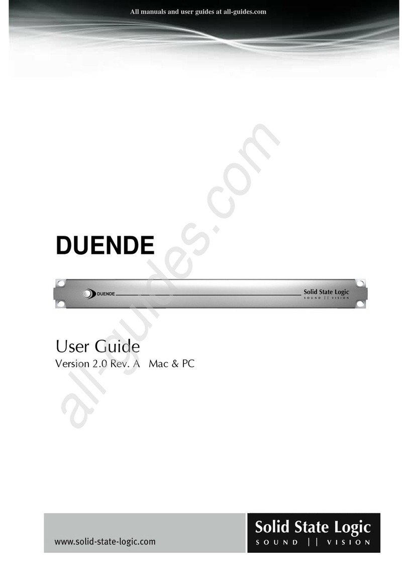 Solid State Logic Duende User manual