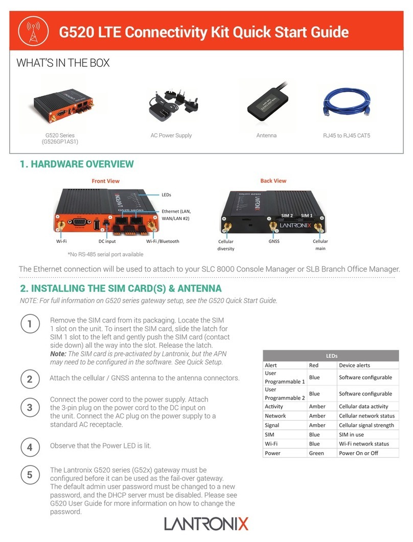 Lantronix G520 LTE quick start guide
