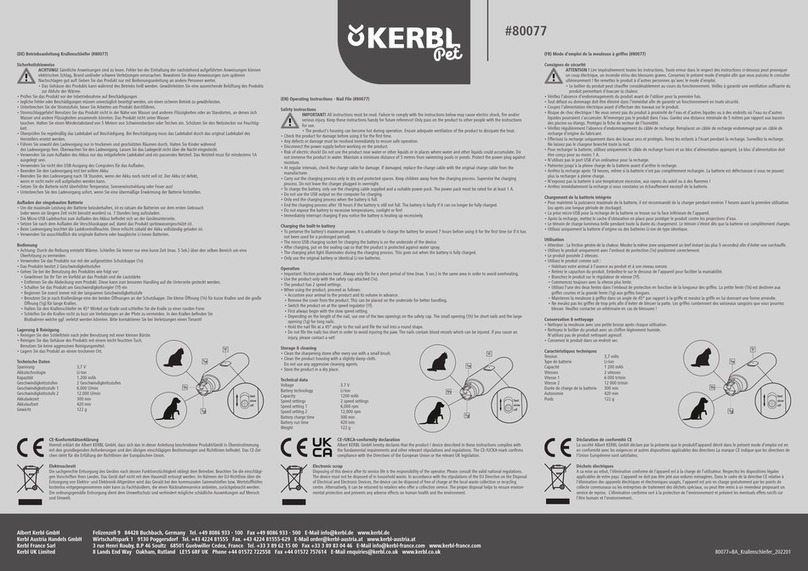 Kerbl 80077 operating instructions