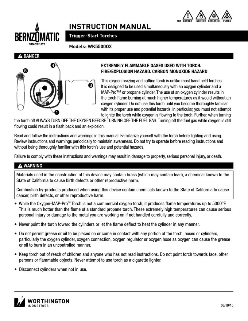Worthington Bernzomatic WK5500OX instruction manual