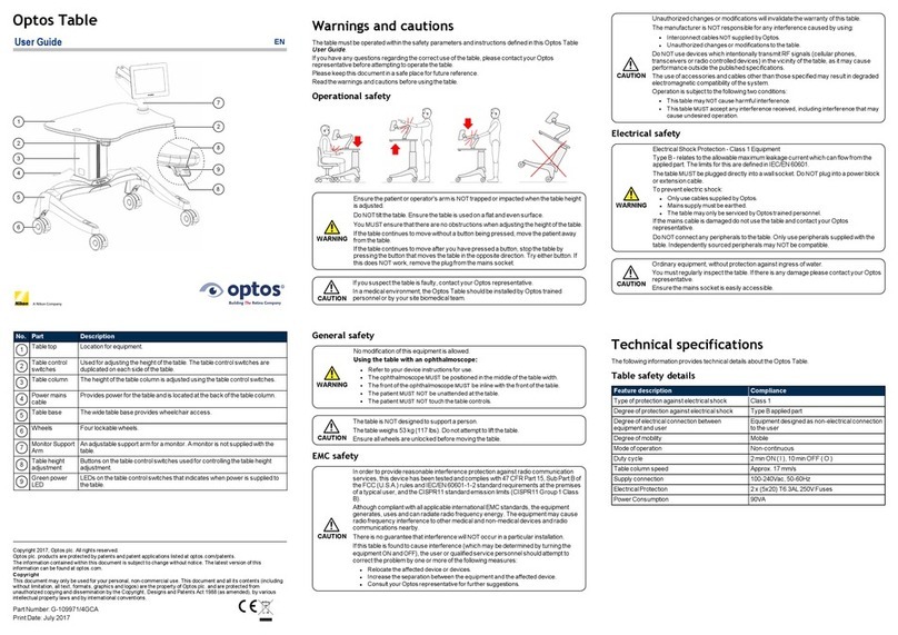 Nikon Optos Table user guide