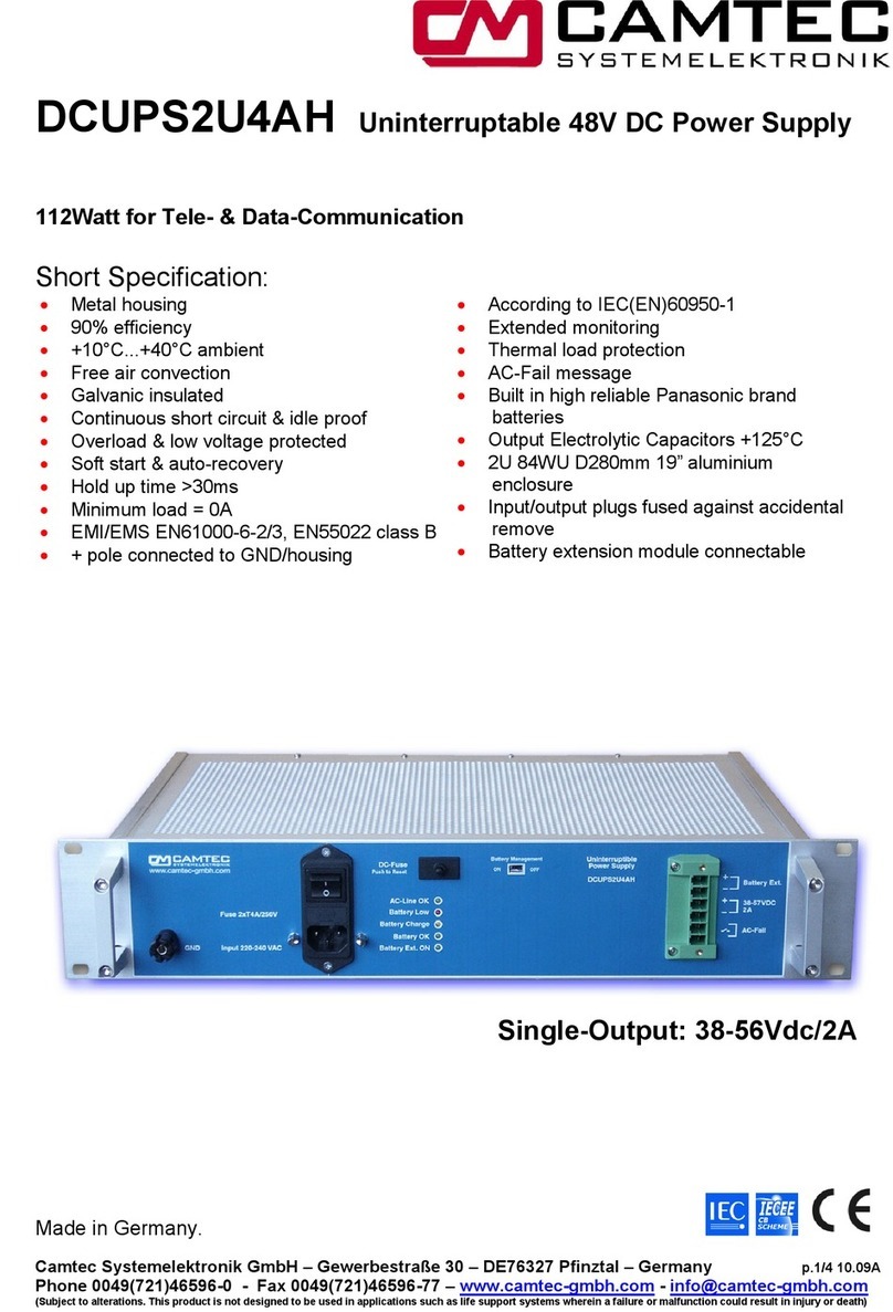Camtec DCUPS2U4AH technical information