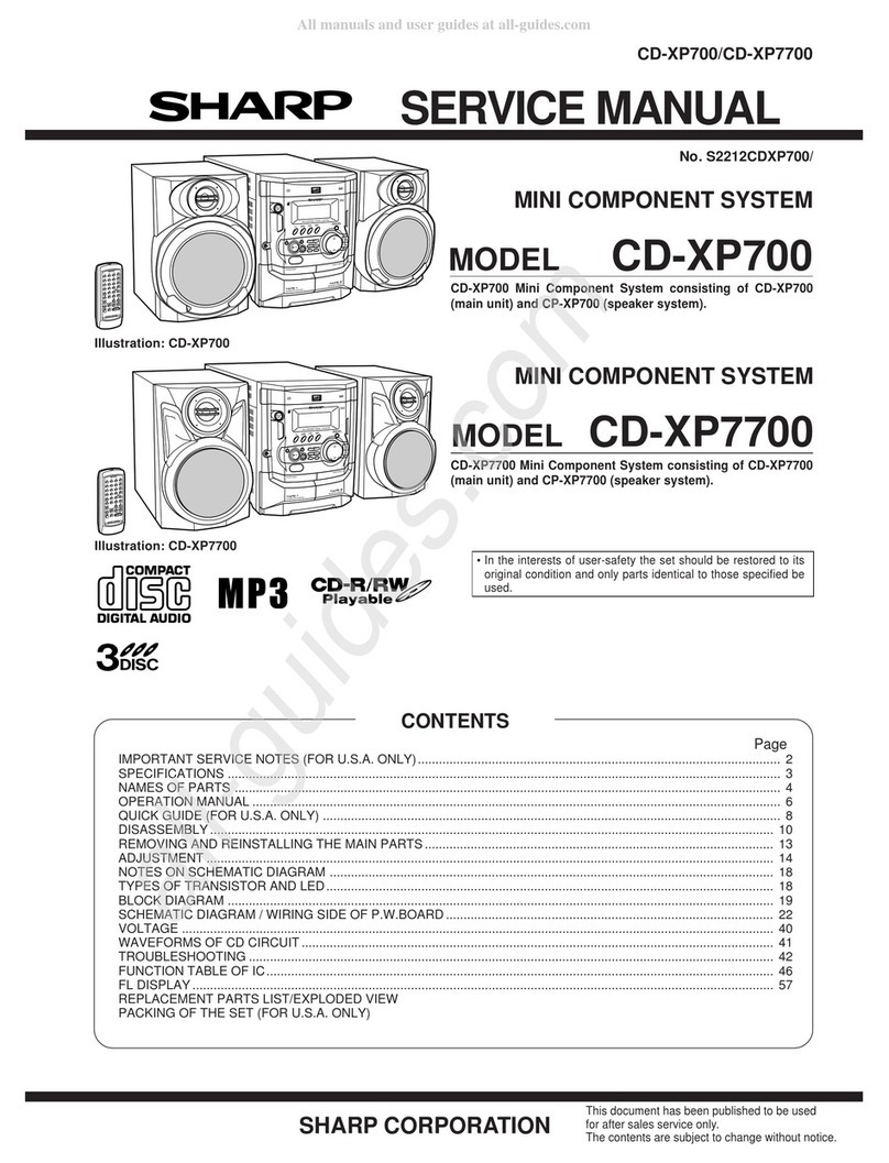Sharp CD-XP700 User manual Sharp CD-XP700 User manual