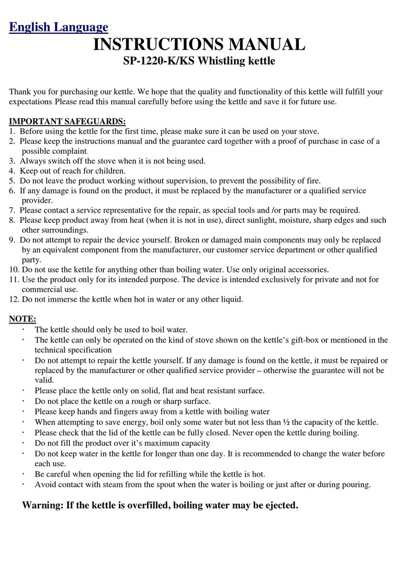 SAPIRHOME SP-1220-K/KS User manual SAPIRHOME SP-1220-K/KS User manual