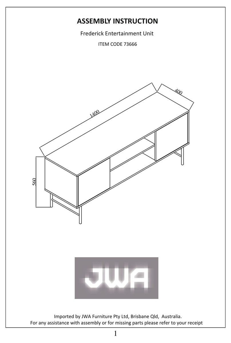 JWA Frederick Entertainment 73666 Assembly instruction
