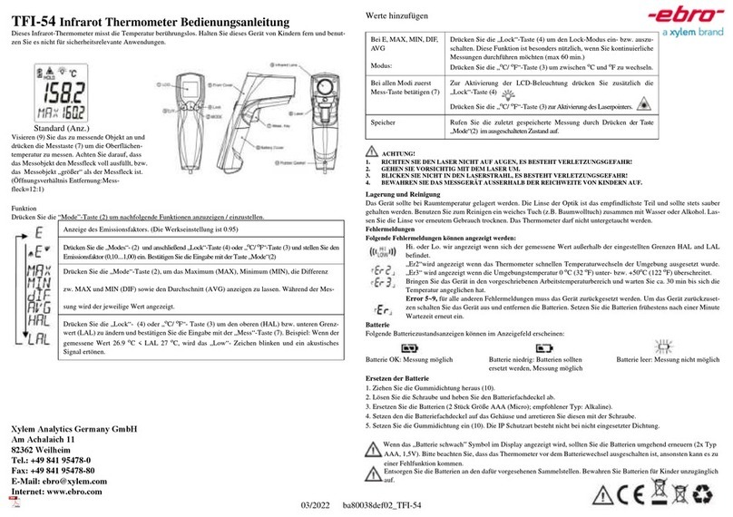 Xylem ebro TFI-54 User manual