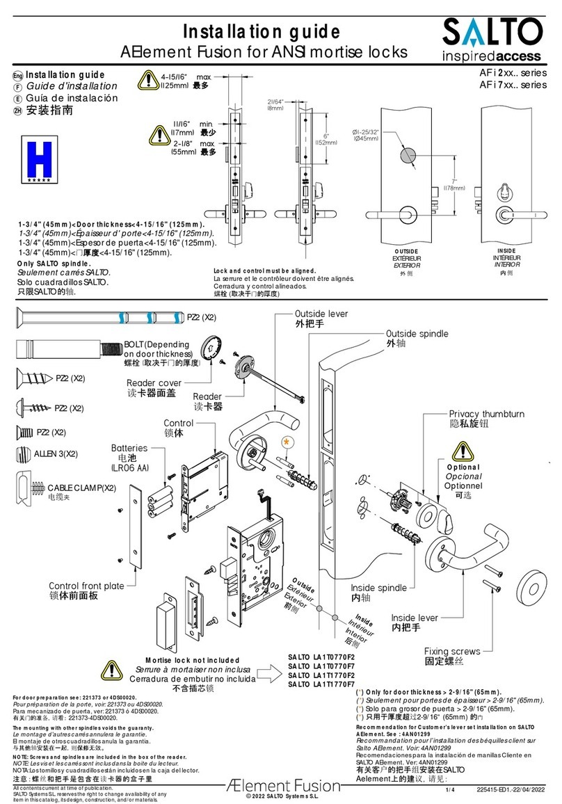 Salto AF i 2 Series User manual
