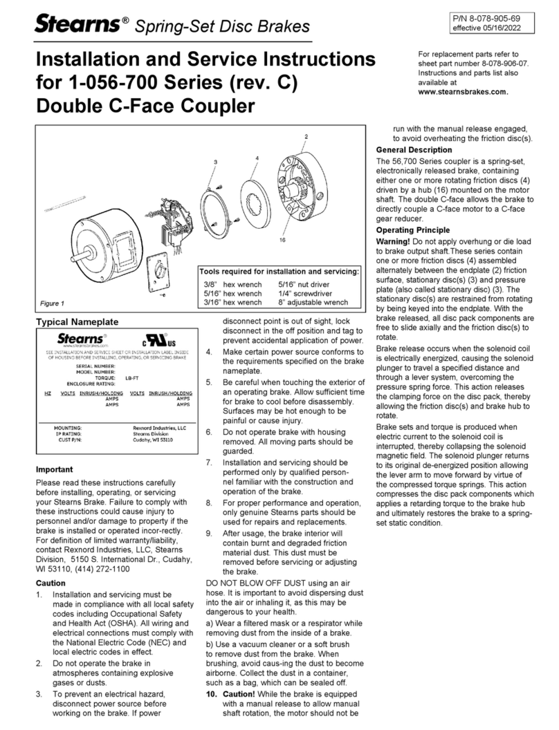 Stearns 1-056-700 Series Quick guide