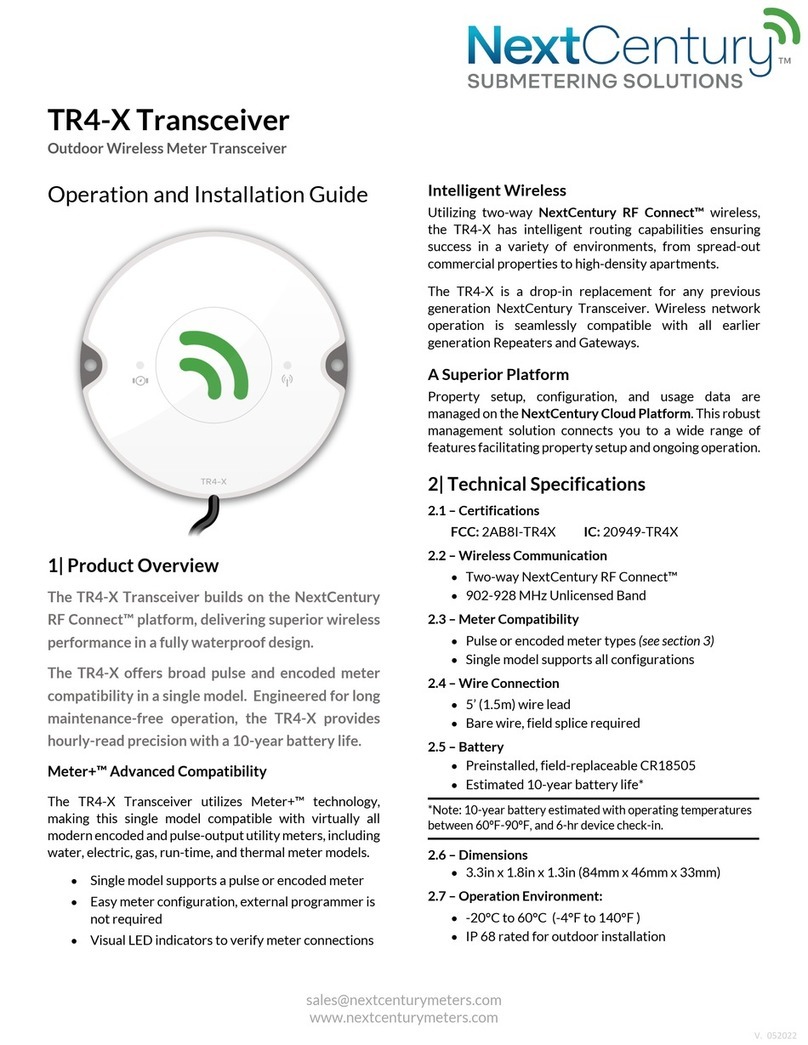 Next Century TR4-X Operation and installation guide
