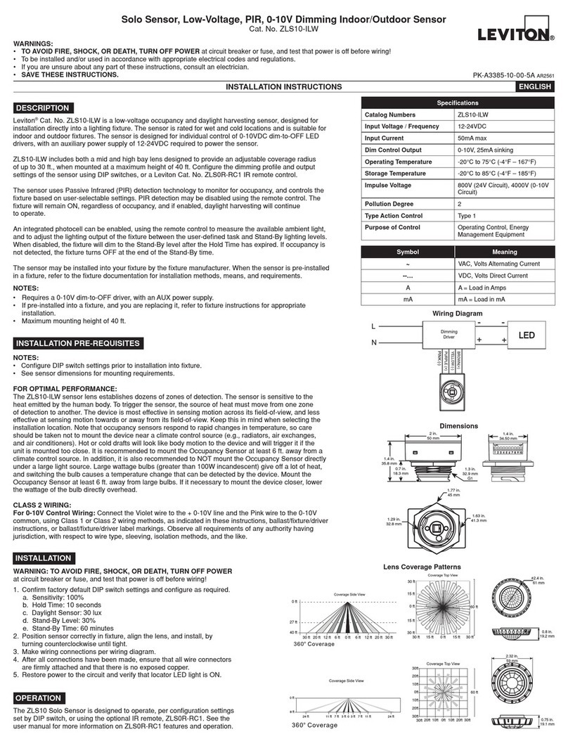 Leviton ZLS10-ILW installation instructions