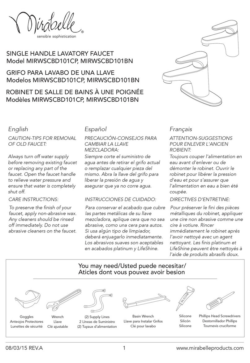 Mirabelle MIRWSCBD101CP User manual