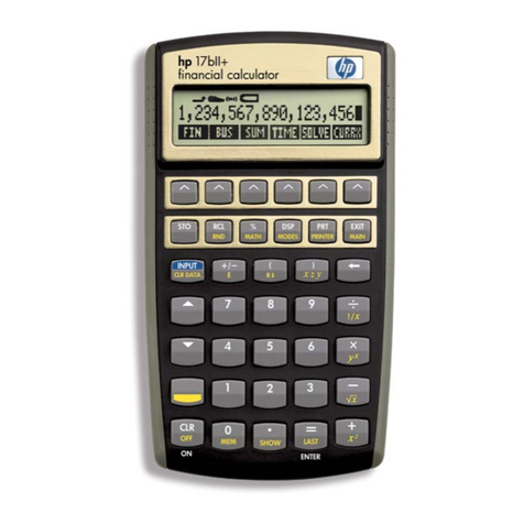 HP 17BII - Financial Calculator User manual