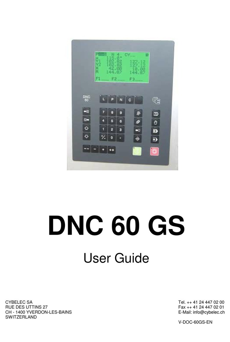 CYBELEC DNC 60 GS User manual