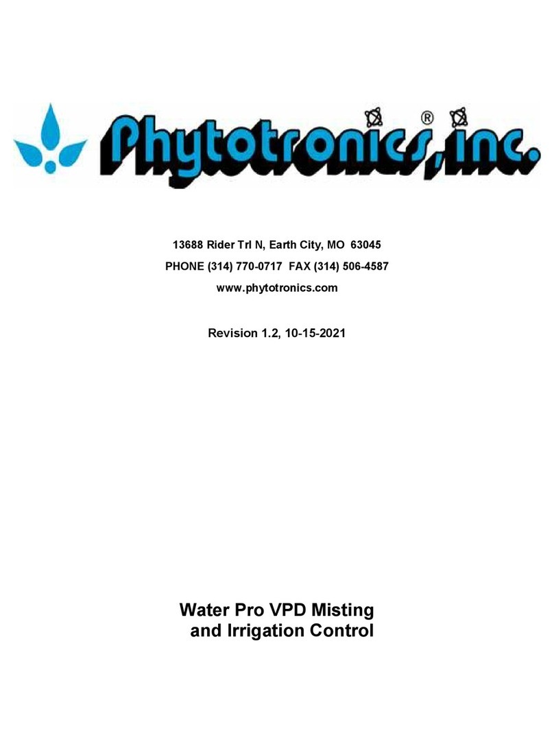 Phytotronics WATER PRO manual