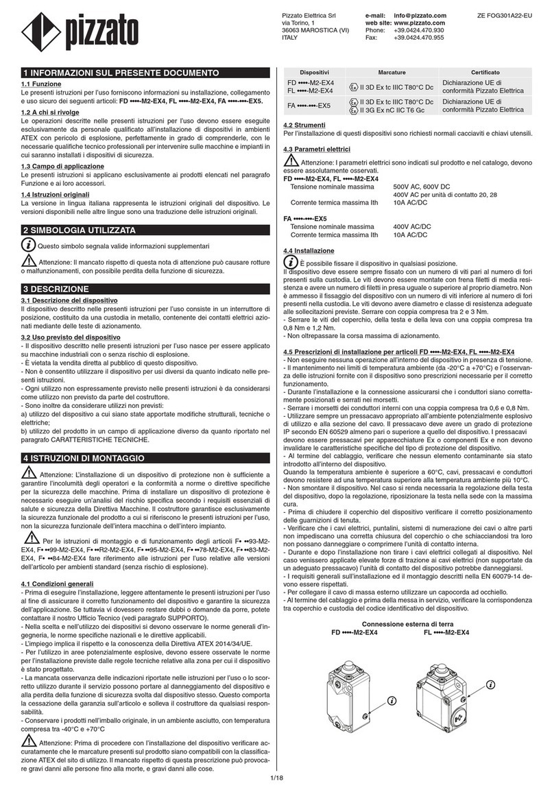 pizzato FD M2-EX4 Series User manual pizzato FD M2-EX4 Series User manual