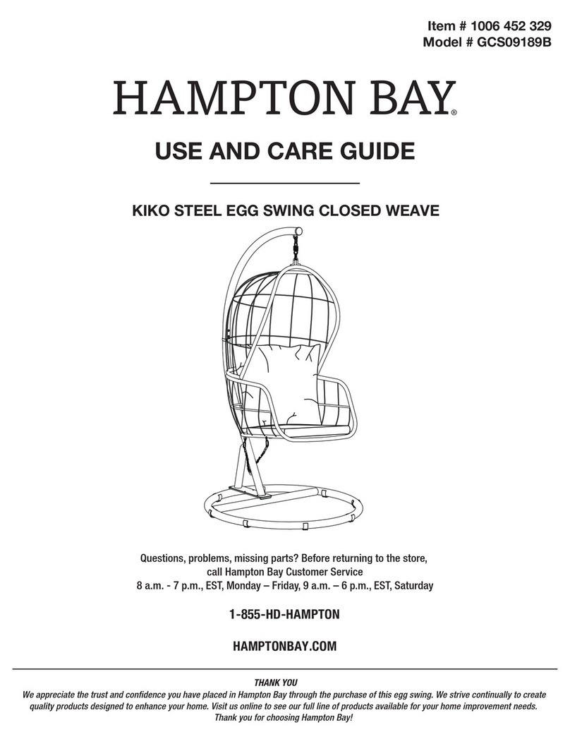 HAMPTON BAY KIKO GCS09189B Use and care guide