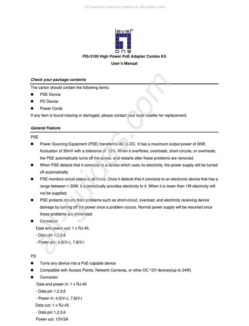 LevelOne PIS-3100 User manual