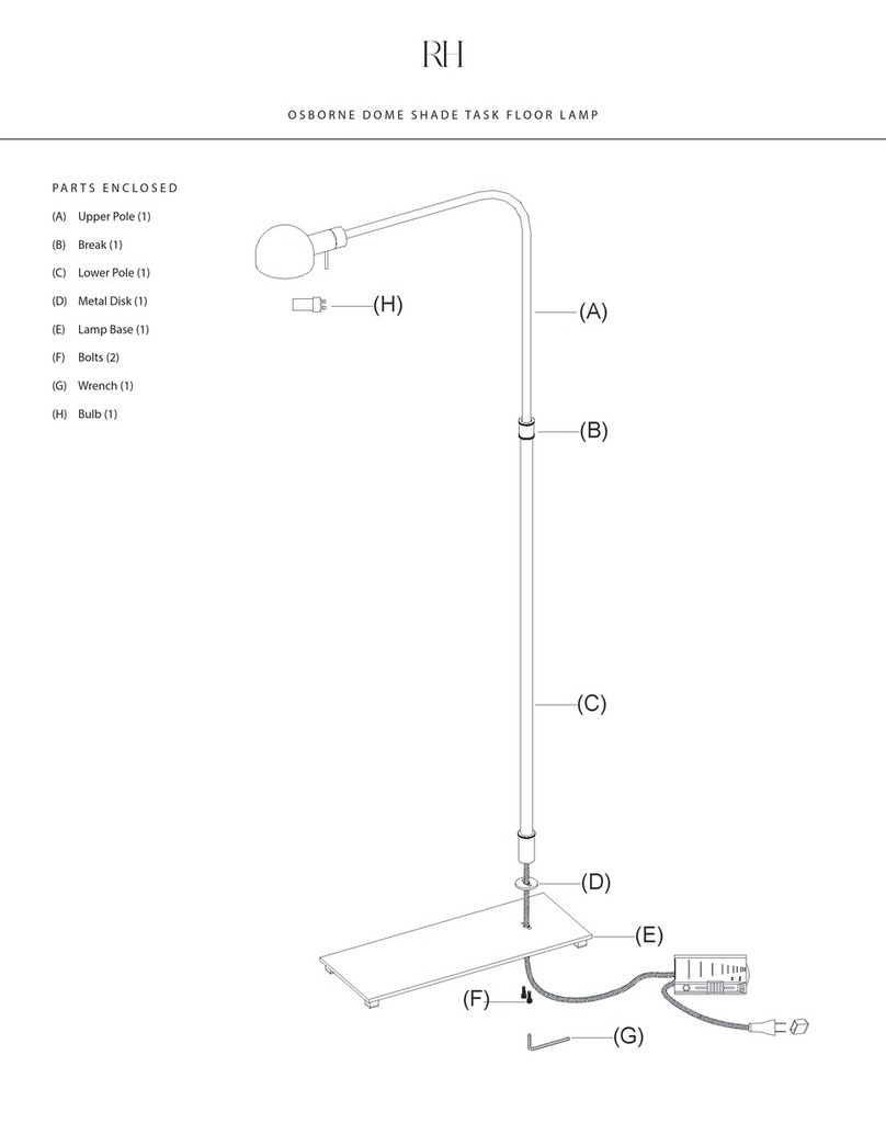 RH OSBORNE DOME SHADE TASK FLOOR LAMP User manual