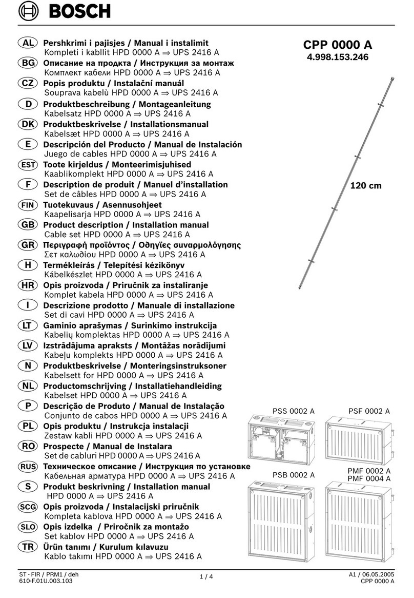 Bosch CPP 0000 A installation manual Bosch CPP 0000 A installation manual