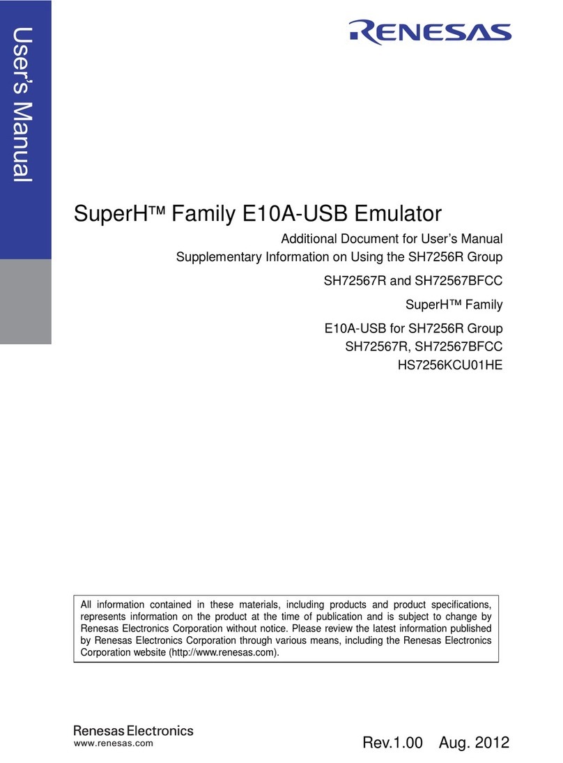 Renesas SuperH Family E10A-USB user manual