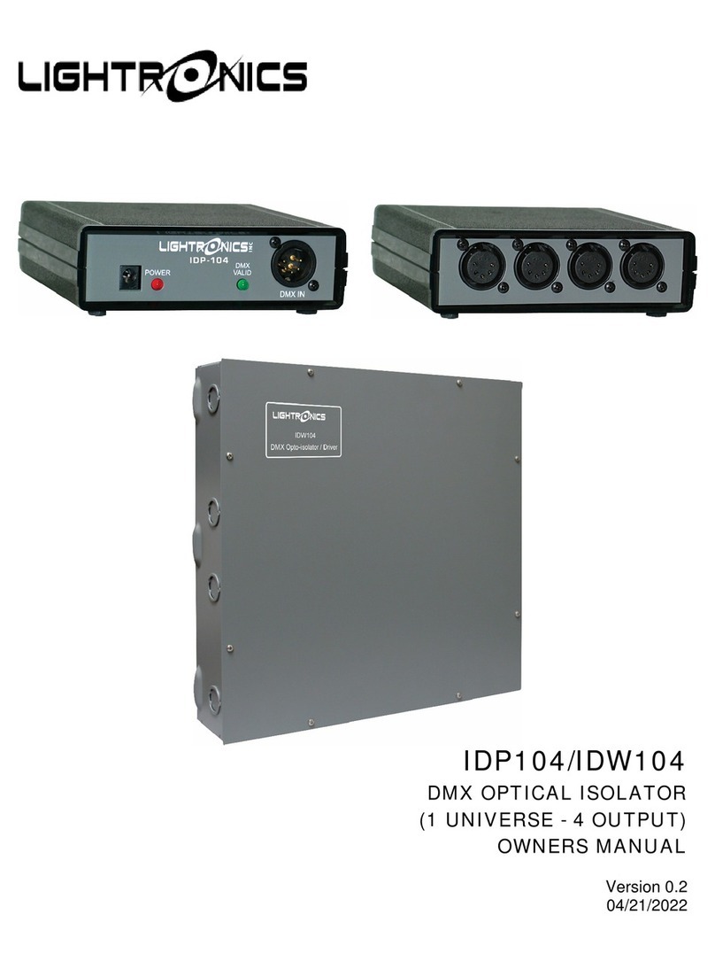 Lightronics IDP104 owner's manual