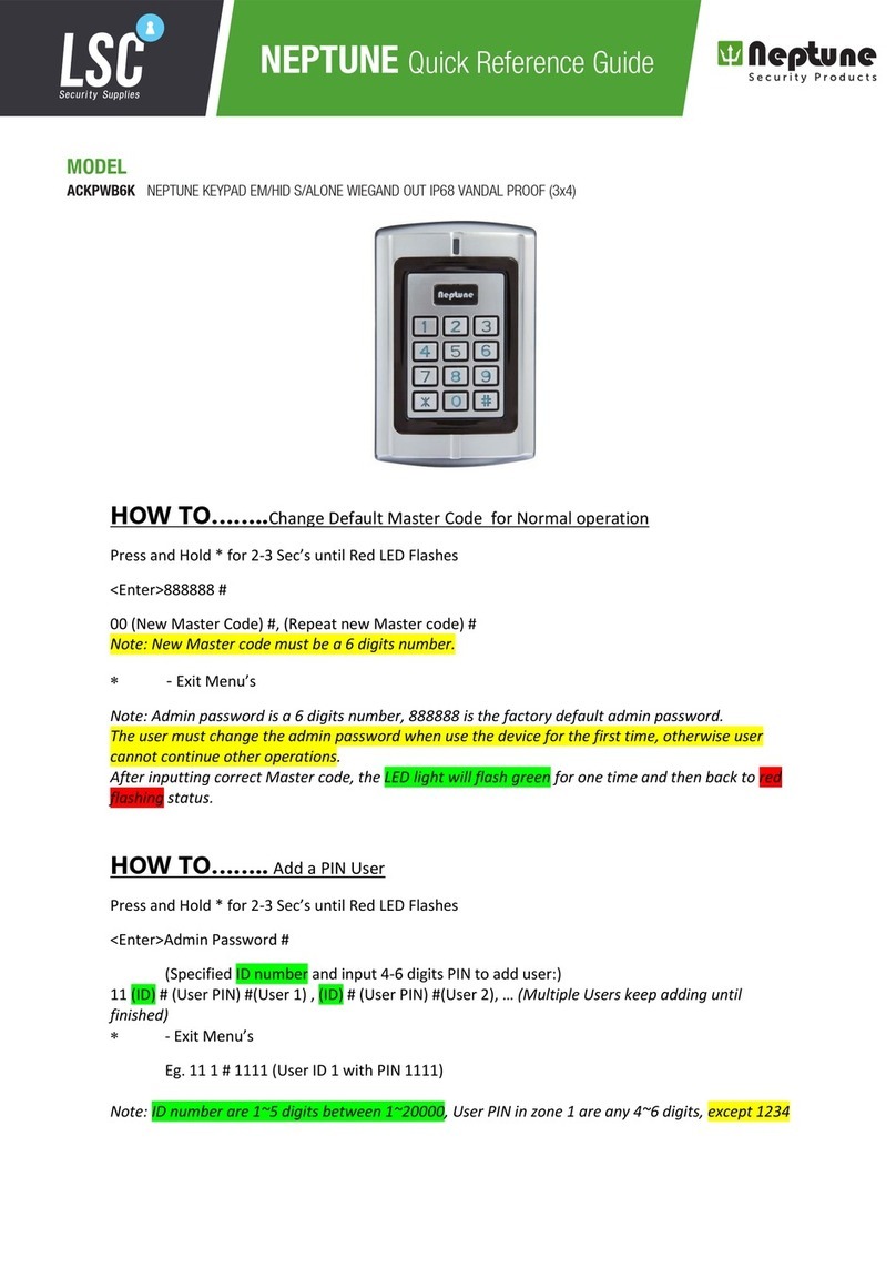 Neptune ACKPWB6K Quick reference guide
