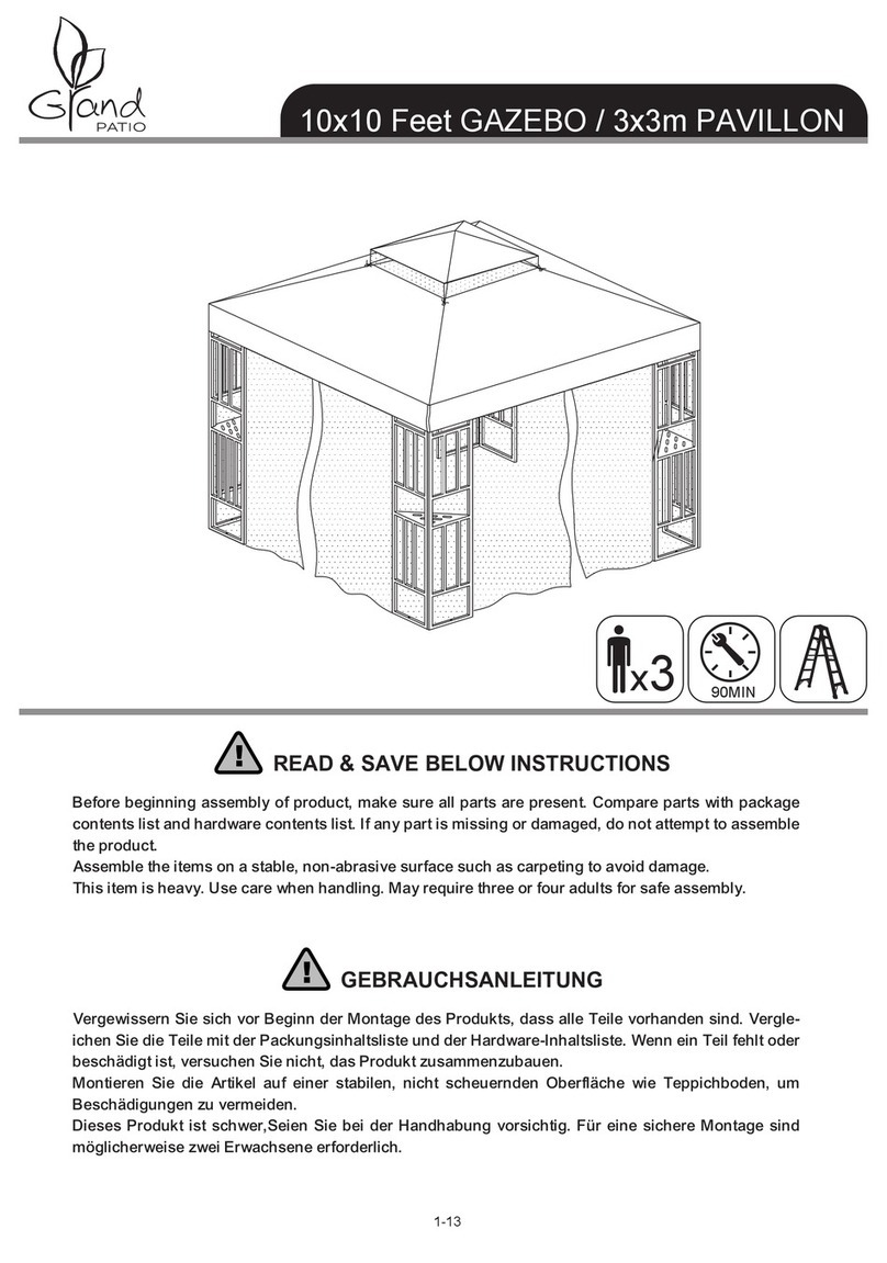 Grand PATIO GAZEBO manual