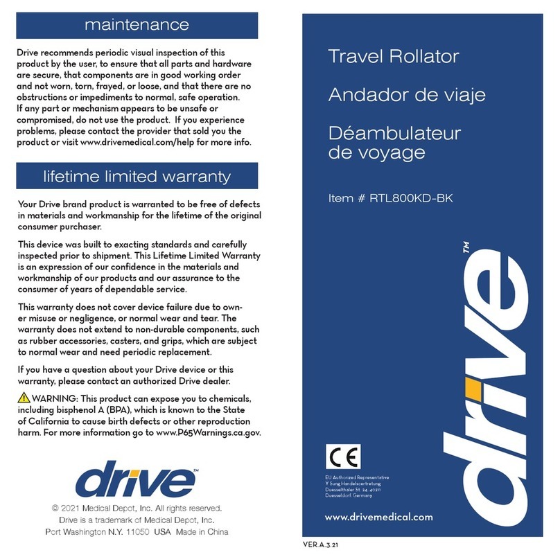Drive RTL800KD-BK User manual