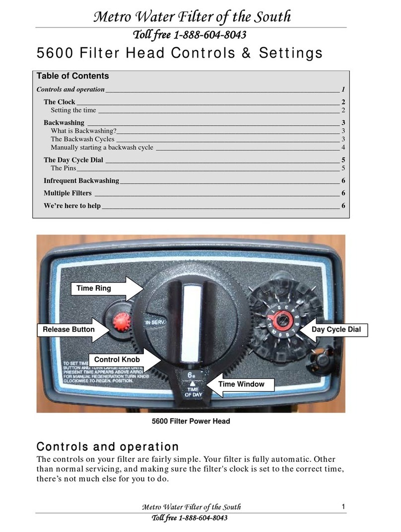 Metro Water Filter of the South 5600 instructions
