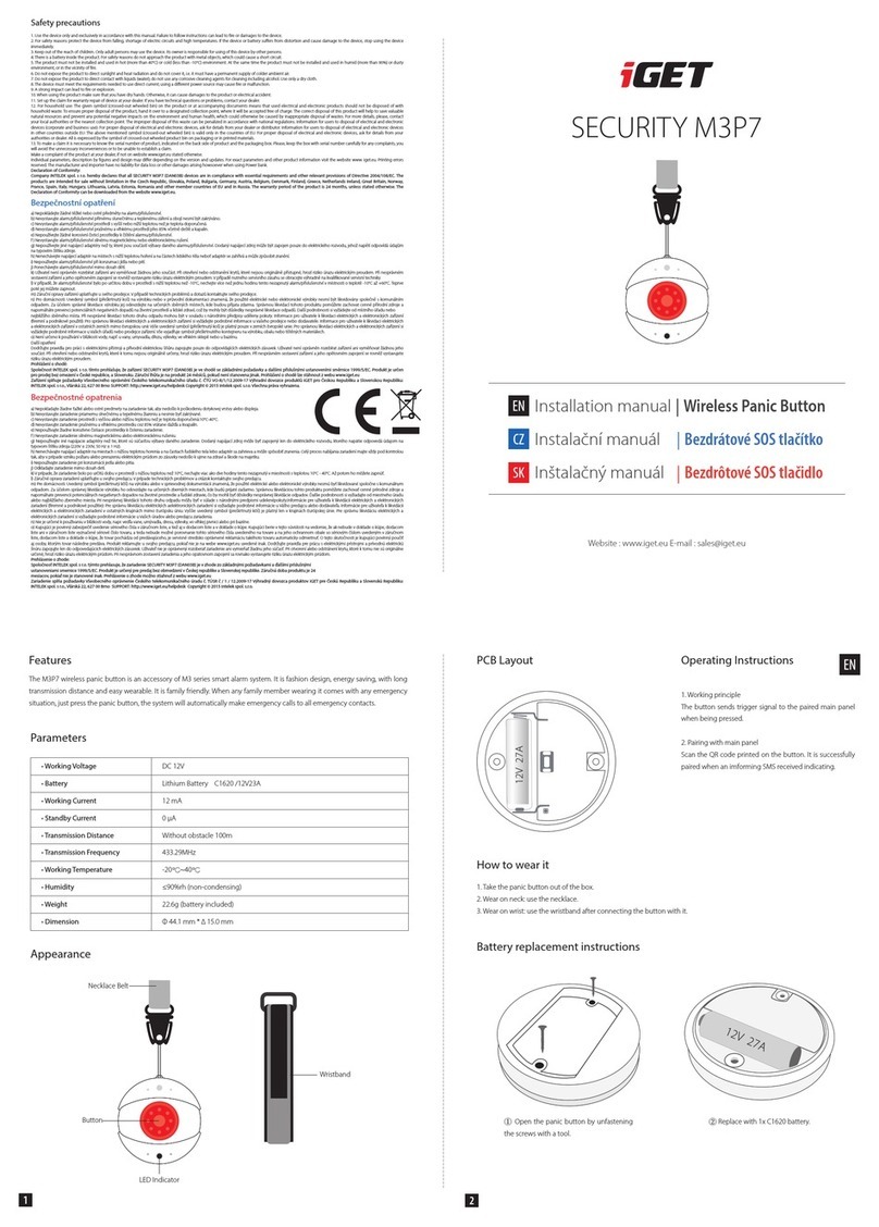 Iget SECURITY M3P7 installation manual